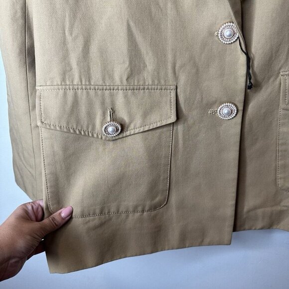 Zara Classic Khaki Blazer - Picture 5 of 11